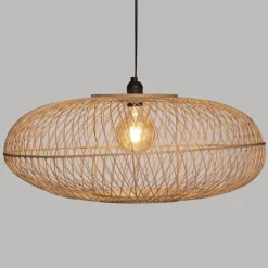 Bissolo Casa Lampadari<LAMPADARIO LOREN IN BAMBÙ NATURALE D 60CM - E27 40W: vendita online LAMPADARIO LOREN IN BAMBÙ NATURALE D 60CM - E27 40W in offerta