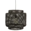 Bissolo Casa Lampadari<LAMPADARIO LUBY IN BAMBO/FERRO NERO D 40CM - E27 40W: vendita online LAMPADARIO LUBY IN BAMBO/FERRO NERO D 40CM - E27 40W in offerta