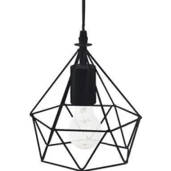 Bissolo Casa Lampadari<LAMPADARIO MOD. IDA DIAM. 19 H. 22 CM IN METALLO NERO E27 40W: vendita online LAMPADARIO MOD. IDA DIAM. 19 H. 22 CM IN METALLO NERO E27 40W in offerta