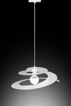 Bissolo Casa Lampadari<LAMPADARIO SPIRALE D. 50CM BIANCO - 1XE27 MAX 42W: vendita online LAMPADARIO SPIRALE D. 50CM BIANCO - 1XE27 MAX 42W in offerta
