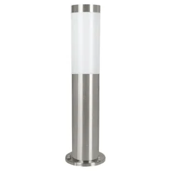 Bissolo Casa Lampade Da Esterno<LAMPIONCINO DA ESTERNO HELSINKI ARGENTO/BIANCO 45CM - 1X12W E27 IP65: vendita online LAMPIONCINO DA ESTERNO HELSINKI ARGENTO/BIANCO 45CM - 1X12W E27 IP65 in offerta