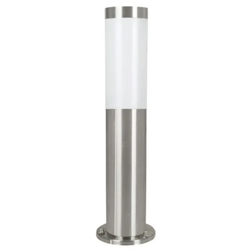 Bissolo Casa Lampade Da Esterno<LAMPIONCINO DA ESTERNO HELSINKI ARGENTO/BIANCO 45CM - 1X12W E27 IP65: vendita online LAMPIONCINO DA ESTERNO HELSINKI ARGENTO/BIANCO 45CM - 1X12W E27 IP65 in offerta