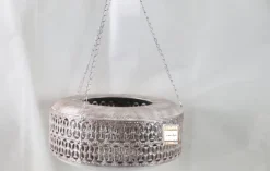 Bissolo Casa Lanterne<LANTERNA IN METALLO ROTONDA DA APPENDERE IN ARGENTO H 13XD 29CM: vendita online LANTERNA IN METALLO ROTONDA DA APPENDERE IN ARGENTO H 13XD 29CM in offerta