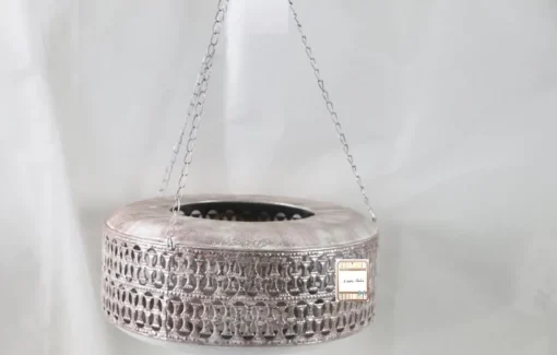 Bissolo Casa Lanterne<LANTERNA IN METALLO ROTONDA DA APPENDERE IN ARGENTO H 13XD 29CM: vendita online LANTERNA IN METALLO ROTONDA DA APPENDERE IN ARGENTO H 13XD 29CM in offerta