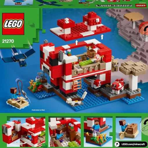 Bissolo Casa Lego Licenze<LEGO MINECRAFT - LA CASA DEL MOOSHROOM: vendita online LEGO MINECRAFT - LA CASA DEL MOOSHROOM in offerta