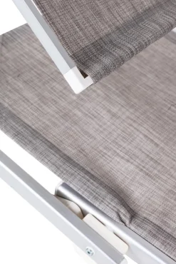 Bissolo Casa Lettini E Sdraio<Lettino da mare grigio con tettuccio: lettino in textilene prendisole