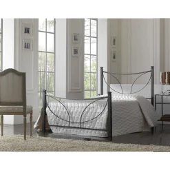 Bissolo Casa Letti Una Piazza E Mezza<LETTO 1 PIAZZA E 1/2 CON GIROLETTO MOD. TULIPANO NERO GRAFITE