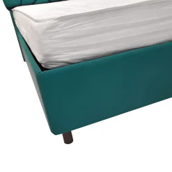 Bissolo Casa Letti Una Piazza E Mezza<LETTO 1 PIAZZA E MEZZA CONTENITORE MOD. POP IN TESSUTO LYCRA VERDE PETROLIO