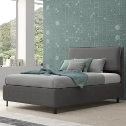 Bissolo Casa Letti Una Piazza E Mezza<LETTO 1 PIAZZA E MEZZA CONTENITORE IN TESSUTO GRIGIO SCURO