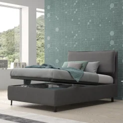 Bissolo Casa Letti Una Piazza E Mezza<LETTO 1 PIAZZA E MEZZA CONTENITORE IN TESSUTO GRIGIO SCURO