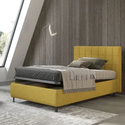 Bissolo Casa Letti Una Piazza E Mezza<LETTO 1 PIAZZA E MEZZA CONTENITORE IN TESSUTO SENAPE