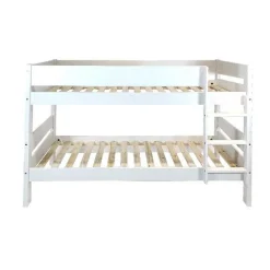 Bissolo Casa Letti Singoli<LETTO A CASTELLO IN LEGNO MASSELLO BIANCO