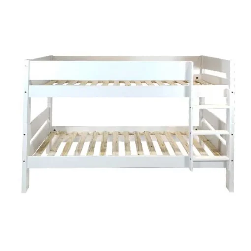 Bissolo Casa Letti Singoli<LETTO A CASTELLO IN LEGNO MASSELLO BIANCO