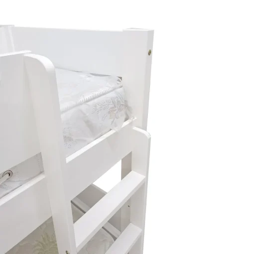 Bissolo Casa Letti Singoli<LETTO A CASTELLO IN LEGNO MASSELLO BIANCO