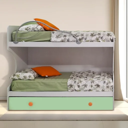 Bissolo Casa Letti Singoli<LETTO A CASTELLO MOD. FLY FRASSINO NUVOLA, SEDANO E ALBICOCCA