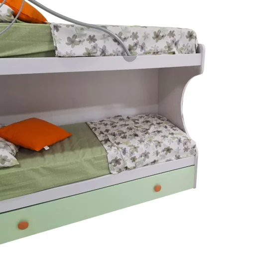 Bissolo Casa Letti Singoli<LETTO A CASTELLO MOD. FLY FRASSINO NUVOLA, SEDANO E ALBICOCCA