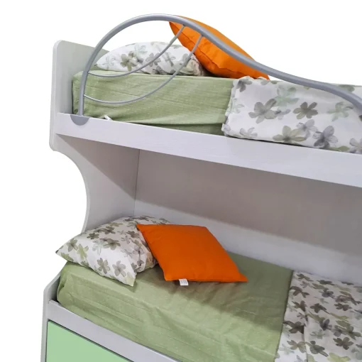 Bissolo Casa Letti Singoli<LETTO A CASTELLO MOD. FLY FRASSINO NUVOLA, SEDANO E ALBICOCCA