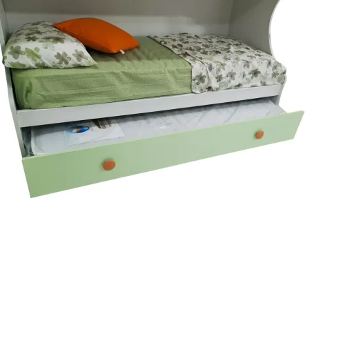 Bissolo Casa Letti Singoli<LETTO A CASTELLO MOD. FLY FRASSINO NUVOLA, SEDANO E ALBICOCCA