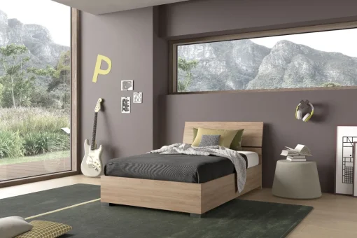Bissolo Casa Letti Una Piazza E Mezza<Letto contenitore con Rete inclusa: Letto in Colore Noce