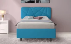 Bissolo Casa Letti Una Piazza E Mezza<LETTO CONTENITORE POP 1 PIAZZA E 1/2 TESSUTO LYCRA AZZURRO