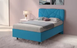 Bissolo Casa Letti Una Piazza E Mezza<LETTO CONTENITORE POP 1 PIAZZA E 1/2 TESSUTO LYCRA AZZURRO