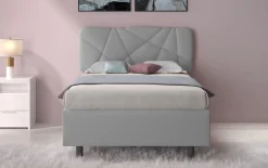 Bissolo Casa Letti Una Piazza E Mezza<LETTO CONTENITORE POP 1 PIAZZA E 1/2 TESSUTO LYCRA GRIGIO LIGHT