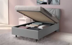 Bissolo Casa Letti Una Piazza E Mezza<LETTO CONTENITORE POP 1 PIAZZA E 1/2 TESSUTO LYCRA GRIGIO LIGHT