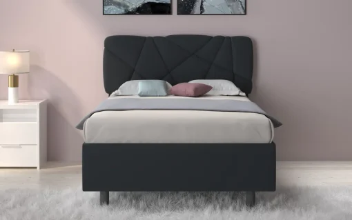 Bissolo Casa Letti Una Piazza E Mezza<LETTO CONTENITORE POP 1 PIAZZA E 1/2 TESSUTO LYCRA ANTRACITE