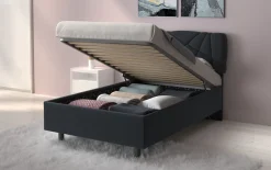 Bissolo Casa Letti Una Piazza E Mezza<LETTO CONTENITORE POP 1 PIAZZA E 1/2 TESSUTO LYCRA ANTRACITE