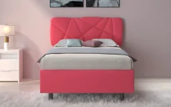 Bissolo Casa Letti Una Piazza E Mezza<LETTO CONTENITORE POP 1 PIAZZA E 1/2 TESSUTO LYCRA ROSA