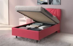 Bissolo Casa Letti Una Piazza E Mezza<LETTO CONTENITORE POP 1 PIAZZA E 1/2 TESSUTO LYCRA ROSA