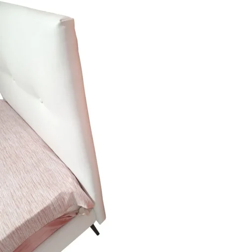 Bissolo Casa Letti Una Piazza E Mezza<LETTO FISSO UNA PIAZZA E MEZZA MOD. SIMPLE IN ECOPELLE BIANCO