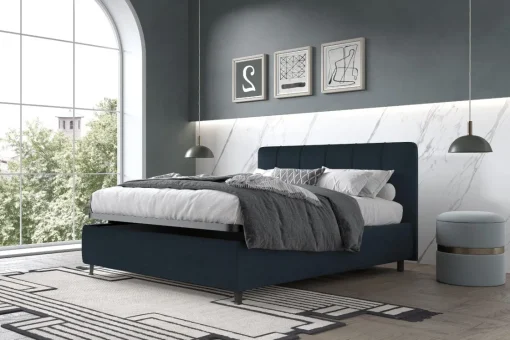 Bissolo Casa Letti Matrimoniali<Letto in tessuto matrimoniale con contenitore