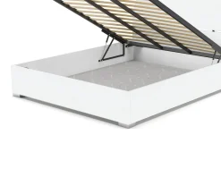 Bissolo Casa Letti Matrimoniali<LETTO MATRIMONIALE CON CONTENITORE BIANCO FRASSINATO E CEMENTO