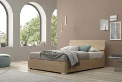 Bissolo Casa Letti Matrimoniali<LETTO MATRIMONIALE CON CONTENITORE NOCE