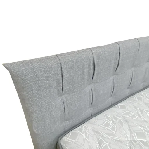 Bissolo Casa Letti Matrimoniali<LETTO MATRIMONIALE CON CONTENITORE IN TESSUTO GRIGIO CHIARO