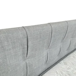 Bissolo Casa Letti Matrimoniali<LETTO MATRIMONIALE CON CONTENITORE IN TESSUTO GRIGIO CHIARO