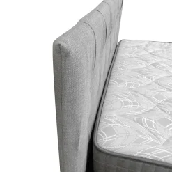 Bissolo Casa Letti Matrimoniali<LETTO MATRIMONIALE CON CONTENITORE IN TESSUTO GRIGIO CHIARO