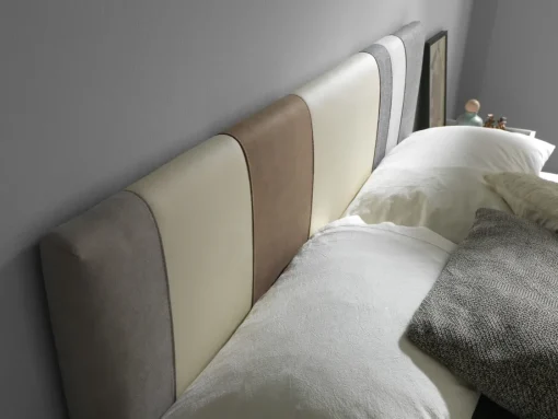 Bissolo Casa Letti Matrimoniali<LETTO MATRIMONIALE CON CONTENITORE OLMO E TESSUTO