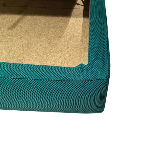 Bissolo Casa Letti Matrimoniali<LETTO MATRIMONIALE CON CONTENITORE MOD. ADELE IN TESSUTO TURCHESE