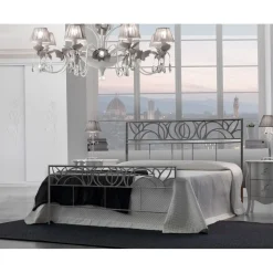Bissolo Casa Letti Matrimoniali<LETTO MATRIMONIALE CON GIROLETTO MOD. ELISE' GRIGIO POLVERE