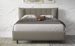 Bissolo Casa Letti Matrimoniali<LETTO MATRIMONIALE CONTENITORE MOD. HUG IN TESSUTO TORTORA
