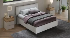 Bissolo Casa Letti Matrimoniali<LETTO MATRIMONIALE CONTENITORE MOD. HUG ECOPELLE BIANCA