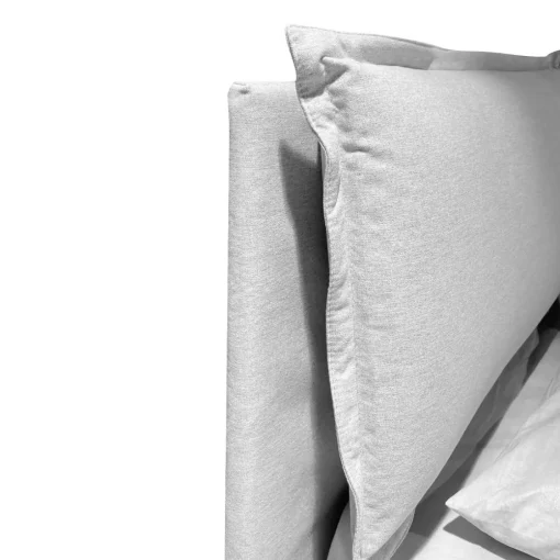 Bissolo Casa Letti Matrimoniali<LETTO MATRIMONIALE CONTENITORE IN TESSUTO GRIGIO CHIARO