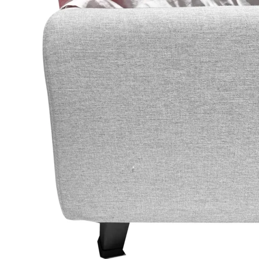 Bissolo Casa Letti Matrimoniali<LETTO MATRIMONIALE CONTENITORE IN TESSUTO GRIGIO CHIARO