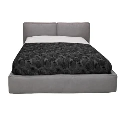 Bissolo Casa Letti Matrimoniali<LETTO MATRIMONIALE CONTENITORE MOD. ADELE IN TESSUTO GRIGIO