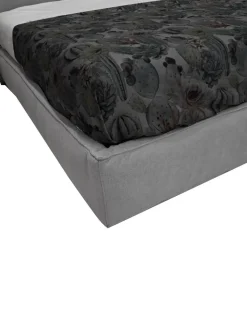 Bissolo Casa Letti Matrimoniali<LETTO MATRIMONIALE CONTENITORE MOD. ADELE IN TESSUTO GRIGIO