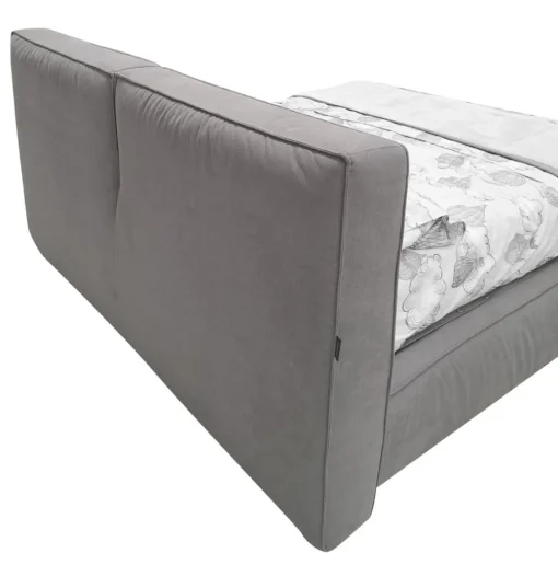 Bissolo Casa Letti Matrimoniali<LETTO MATRIMONIALE CONTENITORE MOD. ADELE IN TESSUTO GRIGIO