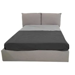 Bissolo Casa Letti Matrimoniali<LETTO MATRIMONIALE CONTENITORE MOD. LEILAH IN TESSUTO GRIGIO