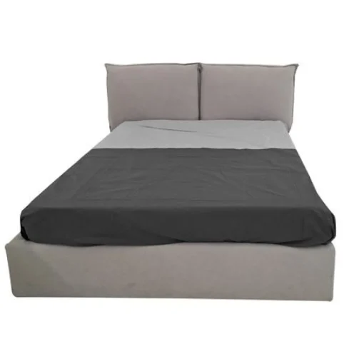 Bissolo Casa Letti Matrimoniali<LETTO MATRIMONIALE CONTENITORE MOD. LEILAH IN TESSUTO GRIGIO